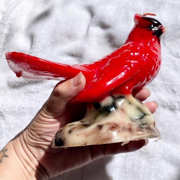 Vintage Red Cardinal Bird Candle - Picture 10 of 12